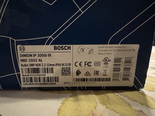 Bosch dinion 3000i ir - bosch,